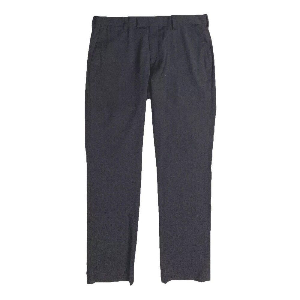 Louis Raphael Mens 38x30 Navy Wool Blend Slim Fit Flat Front Suit Trousers